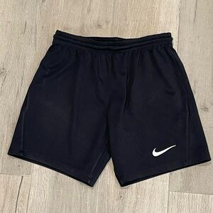 Nike Black Athletic Shorts Boy’s Medium Swoosh Training Gym Running